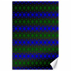 Diamond Alt Blue Green Woven Fabric Canvas 20  X 30   by Mariart