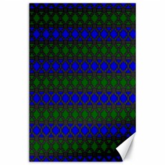 Diamond Alt Blue Green Woven Fabric Canvas 24  X 36  by Mariart