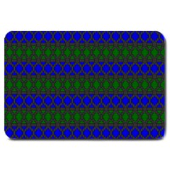 Diamond Alt Blue Green Woven Fabric Large Doormat 