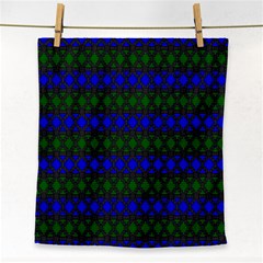 Diamond Alt Blue Green Woven Fabric Face Towel by Mariart