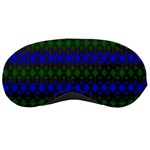 Diamond Alt Blue Green Woven Fabric Sleeping Masks Front