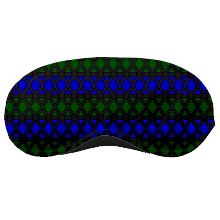 Diamond Alt Blue Green Woven Fabric Sleeping Masks