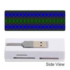 Diamond Alt Blue Green Woven Fabric Memory Card Reader (stick)  by Mariart