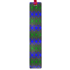 Diamond Alt Blue Green Woven Fabric Large Book Marks by Mariart