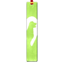 Dog Green White Animals Large Book Marks by Mariart