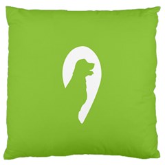 Dog Green White Animals Standard Flano Cushion Case (two Sides) by Mariart