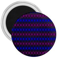 Diamond Alt Blue Purple Woven Fabric 3  Magnets by Mariart