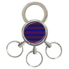 Diamond Alt Blue Purple Woven Fabric 3-ring Key Chains by Mariart