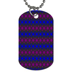 Diamond Alt Blue Purple Woven Fabric Dog Tag (one Side) by Mariart