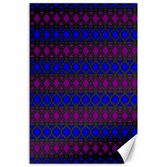 Diamond Alt Blue Purple Woven Fabric Canvas 24  X 36  by Mariart