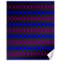 Diamond Alt Blue Purple Woven Fabric Canvas 11  X 14  