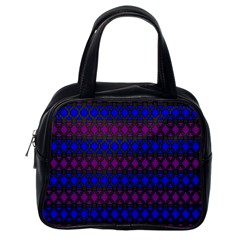 Diamond Alt Blue Purple Woven Fabric Classic Handbags (one Side) by Mariart