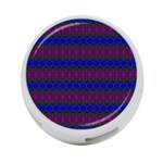 Diamond Alt Blue Purple Woven Fabric 4-Port USB Hub (Two Sides)  Front