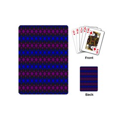 Diamond Alt Blue Purple Woven Fabric Playing Cards (mini)  by Mariart