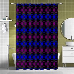 Diamond Alt Blue Purple Woven Fabric Shower Curtain 48  X 72  (small)  by Mariart