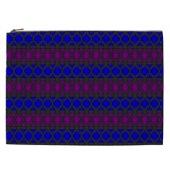 Diamond Alt Blue Purple Woven Fabric Cosmetic Bag (xxl)  by Mariart