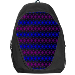 Diamond Alt Blue Purple Woven Fabric Backpack Bag by Mariart