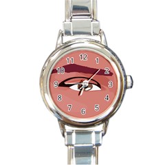 Eye Difficulty Red Round Italian Charm Watch