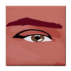 Eye Difficulty Red Tile Coasters