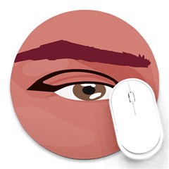 Eye Difficulty Red Round Mousepads