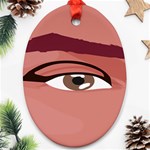 Eye Difficulty Red Ornament (Oval) Front