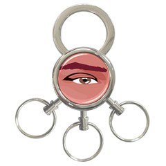 Eye Difficulty Red 3-ring Key Chains by Mariart