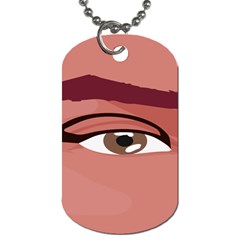 Eye Difficulty Red Dog Tag (One Side)