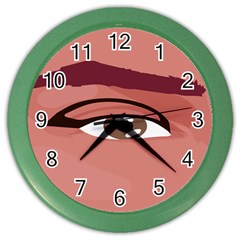 Eye Difficulty Red Color Wall Clocks