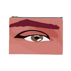 Eye Difficulty Red Cosmetic Bag (large)  by Mariart