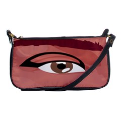 Eye Difficulty Red Shoulder Clutch Bags by Mariart