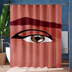 Eye Difficulty Red Shower Curtain 60  x 72  (Medium) 