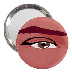 Eye Difficulty Red 3  Handbag Mirrors