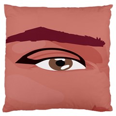 Eye Difficulty Red Large Flano Cushion Case (One Side)