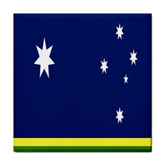 Flag Star Blue Green Yellow Tile Coasters by Mariart