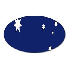 Flag Star Blue Green Yellow Oval Magnet by Mariart