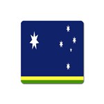 Flag Star Blue Green Yellow Square Magnet Front