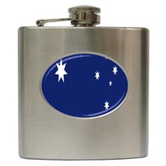 Flag Star Blue Green Yellow Hip Flask (6 Oz) by Mariart