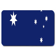 Flag Star Blue Green Yellow Large Doormat  by Mariart