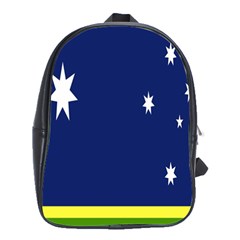 Flag Star Blue Green Yellow School Bags(large)  by Mariart