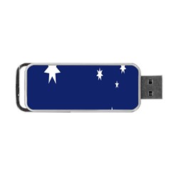 Flag Star Blue Green Yellow Portable Usb Flash (one Side) by Mariart