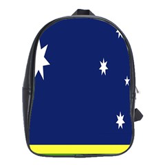 Flag Star Blue Green Yellow School Bags (xl)  by Mariart