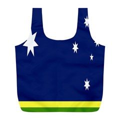 Flag Star Blue Green Yellow Full Print Recycle Bags (l)  by Mariart