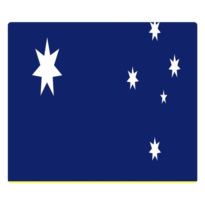 Flag Star Blue Green Yellow Double Sided Flano Blanket (Small) 