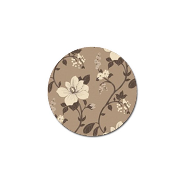 Floral Flower Rose Leaf Grey Golf Ball Marker