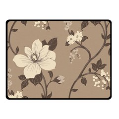 Floral Flower Rose Leaf Grey Fleece Blanket (small) by Mariart