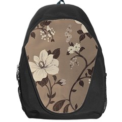 Floral Flower Rose Leaf Grey Backpack Bag by Mariart