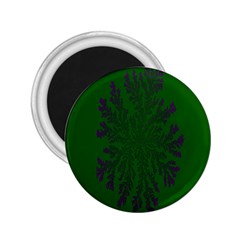 Dendron Diffusion Aggregation Flower Floral Leaf Green Purple 2 25  Magnets by Mariart