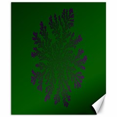 Dendron Diffusion Aggregation Flower Floral Leaf Green Purple Canvas 8  X 10  by Mariart