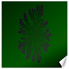 Dendron Diffusion Aggregation Flower Floral Leaf Green Purple Canvas 12  X 12   by Mariart