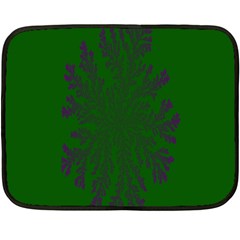 Dendron Diffusion Aggregation Flower Floral Leaf Green Purple Double Sided Fleece Blanket (mini)  by Mariart